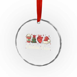 Xmas Cardiac Nurse Crystal Glass Ornament Cardiac Crew Anatomical Xmas Heart Anatomy Tree Bow TS10 Print Your Wear