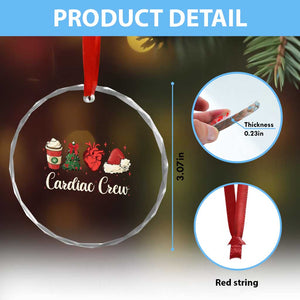 Xmas Cardiac Nurse Crystal Glass Ornament Cardiac Crew Anatomical Xmas Heart Anatomy Tree Bow TS10 Print Your Wear