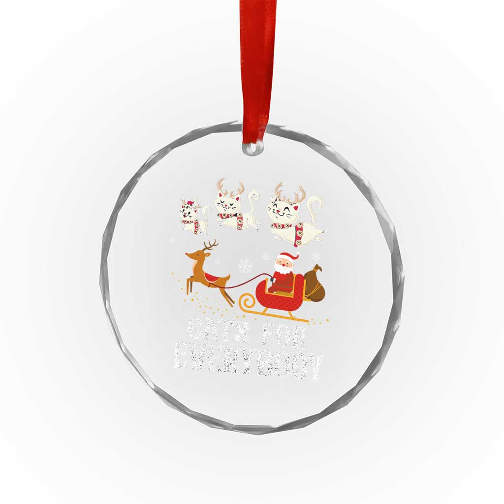 Xmas Cat Crystal Glass Ornament Cats For Everybody Santa Reindeer TS09 Print Your Wear