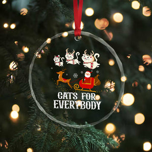 Xmas Cat Crystal Glass Ornament Cats For Everybody Santa Reindeer TS09 Print Your Wear