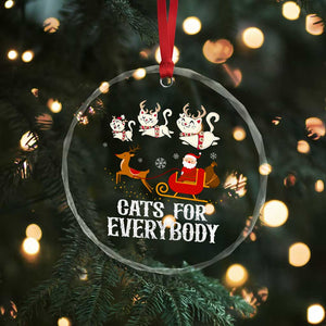 Xmas Cat Crystal Glass Ornament Cats For Everybody Santa Reindeer TS09 Print Your Wear