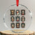 Xmas Cat Crystal Glass Ornament Vintage Kitten Victorian Holly Wreath TS09 Transparent Glass 3'' Circle Print Your Wear