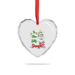 Xmas Cat Heart Crystal Glass Ornament Is This Jolly Enough TS09 Print Your Wear