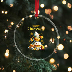 Xmas Cheese Lover Crystal Glass Ornament Happy Cheesemas Merry Xmas TS02 Print Your Wear