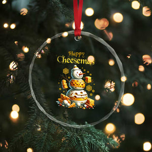 Xmas Cheese Lover Crystal Glass Ornament Happy Cheesemas Merry Xmas TS02 Print Your Wear