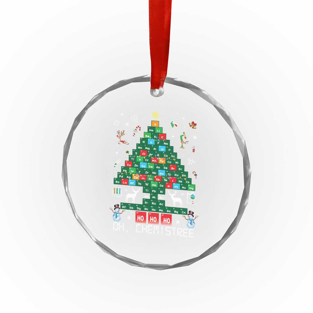 Xmas Chemistry Teacher Crystal Glass Ornament Oh Chemistree Laboratory Lab Tech Teacher Xmas Gift TS10 Print Your Wear