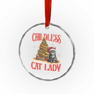 Xmas Childless Cat Lady Crystal Glass Ornament Funny Cat Christmas Light Tree TS09 Print Your Wear