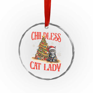 Xmas Childless Cat Lady Crystal Glass Ornament Funny Cat Christmas Light Tree TS09 Print Your Wear