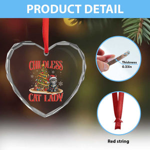 Xmas Childless Cat Lady Heart Crystal Glass Ornament Funny Cat Christmas Light Tree TS09 Print Your Wear