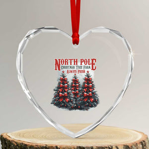 Xmas Coquette Heart Crystal Glass Ornament North pole Christmas Tree Farm Always Fresh TS09 Transparent Glass 3'' Heart Print Your Wear