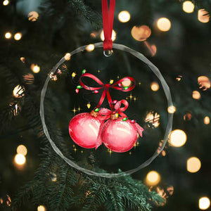 Xmas Coquette Pink Baubles Bow Crystal Glass Ornament TS11 Print Your Wear