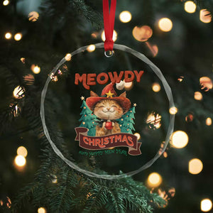Xmas Cowboy Cat Crystal Glass Ornament Meowdy Christmas And Happy Mew Year TS09 Print Your Wear