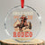Xmas Cowboy Crystal Glass Ornament Vintage Jingle Horse Rodeo Funny Howdy Western TS09 Transparent Glass 3'' Circle Print Your Wear