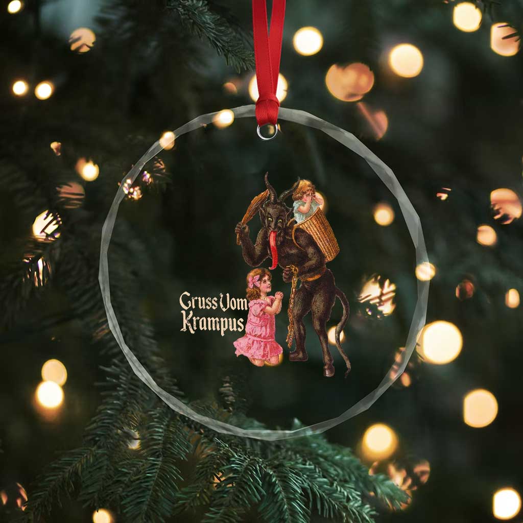 Xmas Creepy Krampus Crystal Glass Ornament Greetings From Gruss Vom Krampus TS11 Print Your Wear