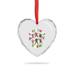 Xmas Crew Heart Crystal Glass Ornament Black African American Santa Reindeer Snowman Dabbing TS09 Print Your Wear