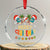 Xmas Cruising Crystal Glass Ornament Merry Cruisemas Palm Tree Sunglass Cruise TS09 Transparent Glass 3'' Circle Print Your Wear