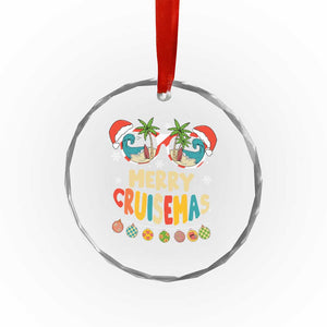 Xmas Cruising Crystal Glass Ornament Merry Cruisemas Palm Tree Sunglass Cruise TS09 Print Your Wear