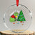 Xmas Cute Dinosaur Crystal Glass Ornament Struggle Is Real TS09 Transparent Glass 3'' Circle Print Your Wear