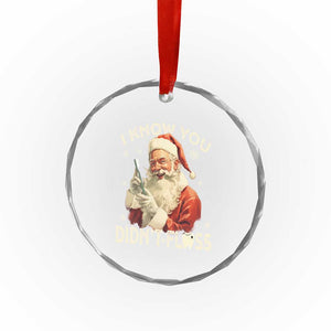 Xmas Dentist Crystal Glass Ornament I Know You Didn't Floss Dental Santa TS09 Print Your Wear