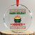 Xmas Dumpster Fire Crystal Glass Ornament Warm Holiday Wishes TS02 Transparent Glass 3'' Circle Print Your Wear