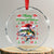 Xmas Fishing Crystal Glass Ornament Merry Fishmas Fisherman Santa Hat Fish TS09 Transparent Glass 3'' Circle Print Your Wear