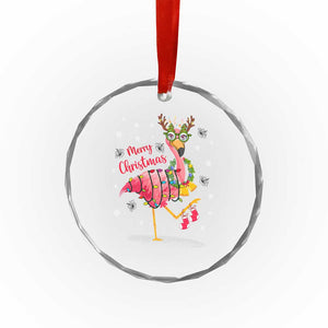 Xmas Flamingo Crystal Glass Ornament Tropical Xmas Family Beach Vacation TS10 Print Your Wear