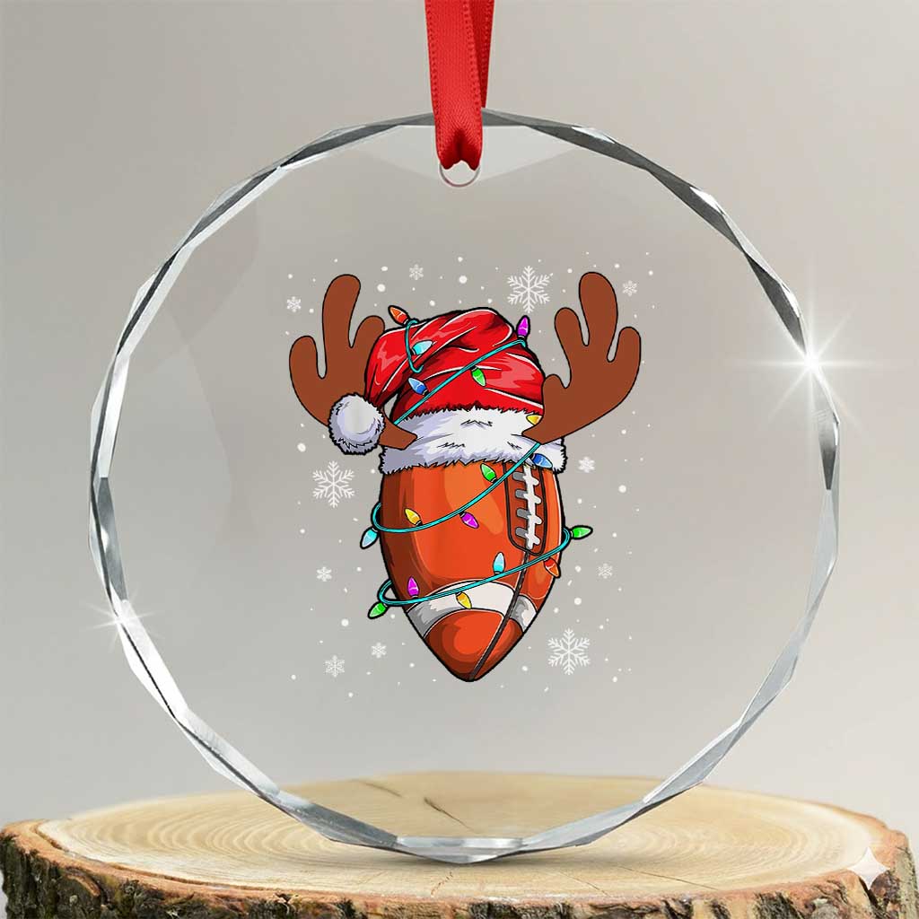 Xmas Football Crystal Glass Ornament For Men Boys Santa Sports Player TS10 Transparent Glass 3'' Circle Print Your Wear