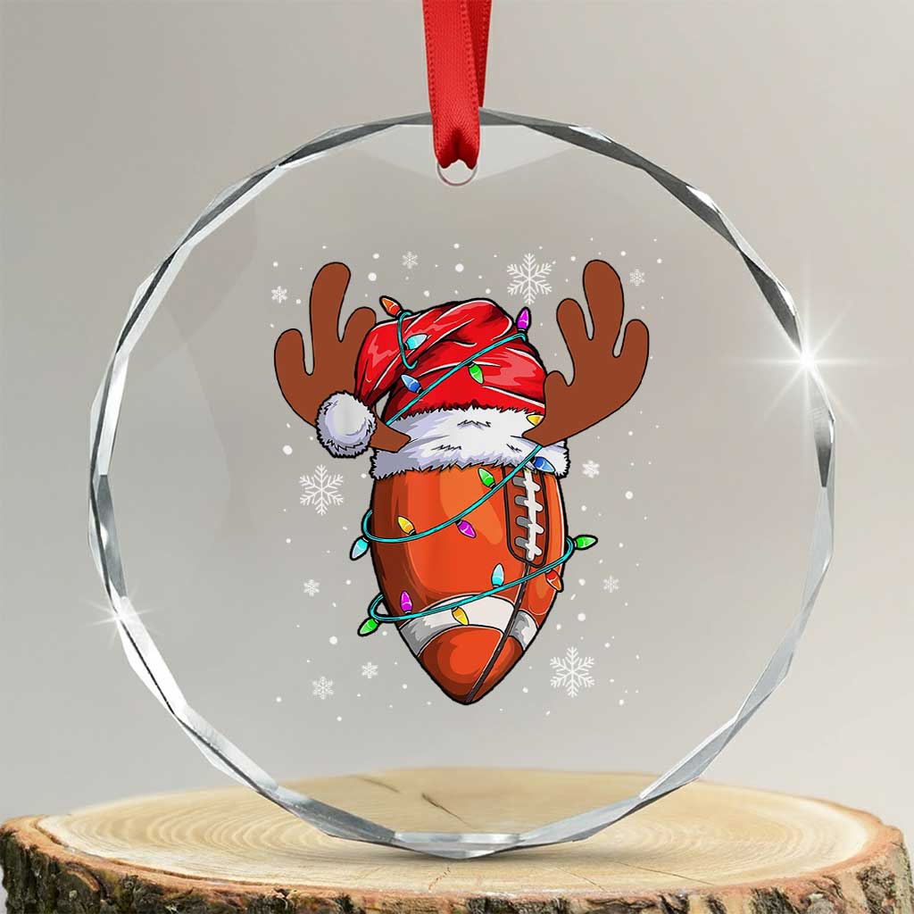 Xmas Football Crystal Glass Ornament For Men Boys Santa Sports Player TS10 Transparent Glass 3'' Circle Print Your Wear