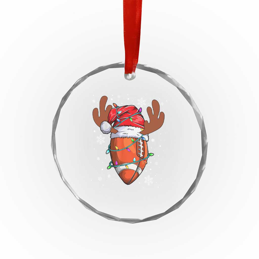 Xmas Football Crystal Glass Ornament For Men Boys Santa Sports Player TS10 Print Your Wear