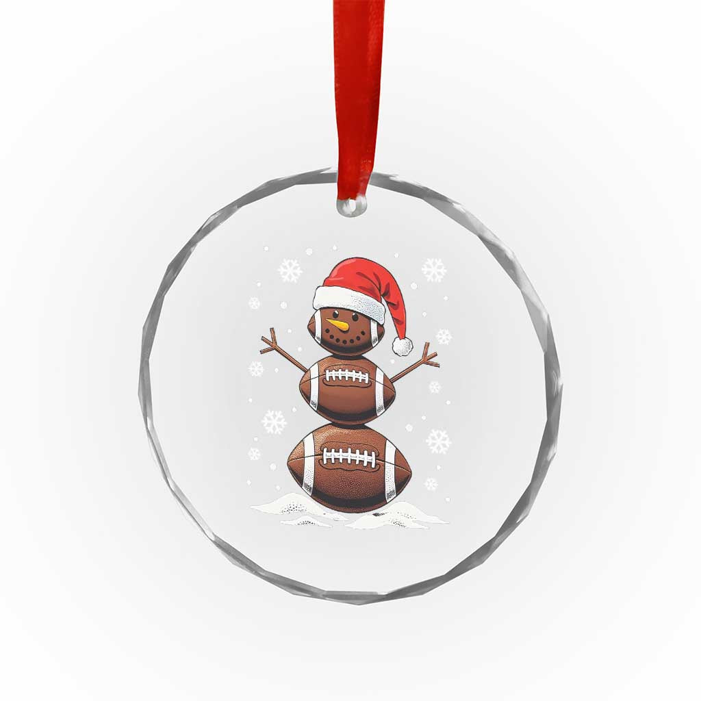 Xmas Football Crystal Glass Ornament Rugby Snowman Xmas Festive Holiday Sports TS02 Print Your Wear