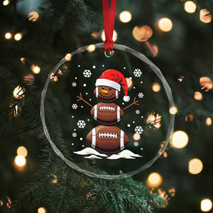 Xmas Football Crystal Glass Ornament Rugby Snowman Xmas Festive Holiday Sports TS02 Print Your Wear