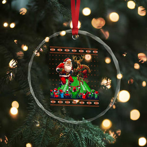Xmas Football Crystal Glass Ornament Santa Reindeer Football Match TS09 Print Your Wear