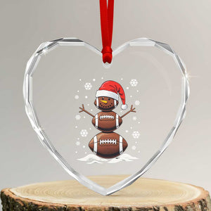 Xmas Football Heart Crystal Glass Ornament Rugby Snowman Xmas Festive Holiday Sports TS02 Transparent Glass 3'' Heart Print Your Wear