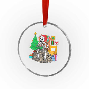 Xmas Gamer Skeleton Gaming Crystal Glass Ornament TS09 Print Your Wear