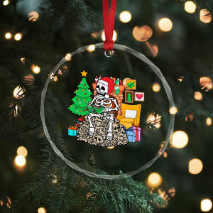 Xmas Gamer Skeleton Gaming Crystal Glass Ornament TS09 Print Your Wear