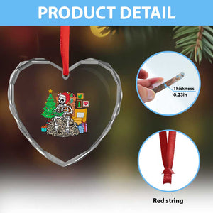 Xmas Gamer Skeleton Gaming Heart Crystal Glass Ornament TS09 Print Your Wear