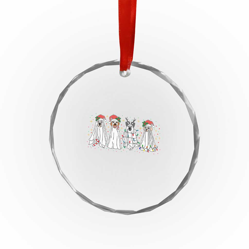 Xmas Ghost Dog Crystal Glass Ornament TS10 Print Your Wear