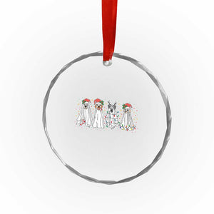 Xmas Ghost Dog Crystal Glass Ornament TS10 Print Your Wear