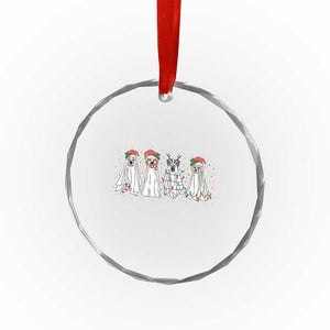 Xmas Ghost Dog Crystal Glass Ornament TS10 Print Your Wear