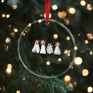 Xmas Ghost Dog Crystal Glass Ornament TS10 Print Your Wear