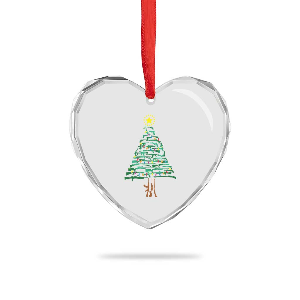 Xmas Gun Heart Crystal Glass Ornament Xmas Tree 2nd Amendment Star TS11 Print Your Wear