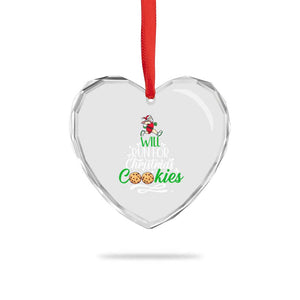 Xmas Gymer Heart Crystal Glass Ornament Will Run For Christmas Cookies Santa Running Race TS09 Print Your Wear