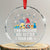 Xmas Hanukkah Crystal Glass Ornament Two Holidays Are Better Than One Jewish Gnome TS09 Transparent Glass 3'' Circle Print Your Wear