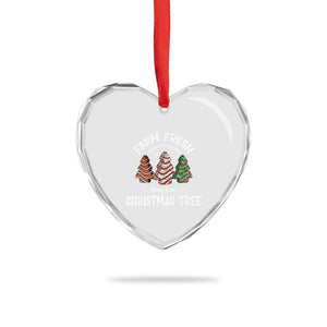 Xmas Heart Crystal Glass Ornament Farm Fresh Sprinkles Frosting Cake Ready To Eat Christmas Tree TS11 Print Your Wear
