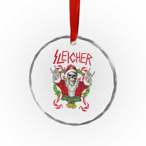 Xmas Heavy Metal Crystal Glass Ornament Sleigher Skeleton Santa Xmas Wreath TS11 Print Your Wear