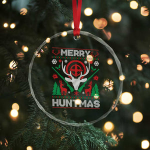 Xmas Hunting Crystal Glass Ornament Merry Huntmas Deer Season Hunter TS09 Print Your Wear