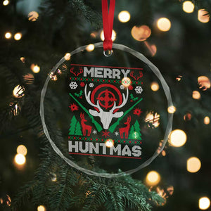Xmas Hunting Crystal Glass Ornament Merry Huntmas Deer Season Hunter TS09 Print Your Wear