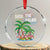 Xmas In Hawaii Crystal Glass Ornament Deck the Palms Firework Flamingo TS09 Transparent Glass 3'' Circle Print Your Wear