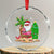 Xmas In Hawaii Crystal Glass Ornament Flamingo Float Xmas Palm Tree Surfboard Cute Santa At Beach TS09 Transparent Glass 3'' Circle Print Your Wear