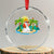 Xmas In Hawaii Crystal Glass Ornament Hawaiian Snowman Xmas Palm Tree At The Beach TS09 Transparent Glass 3'' Circle Print Your Wear